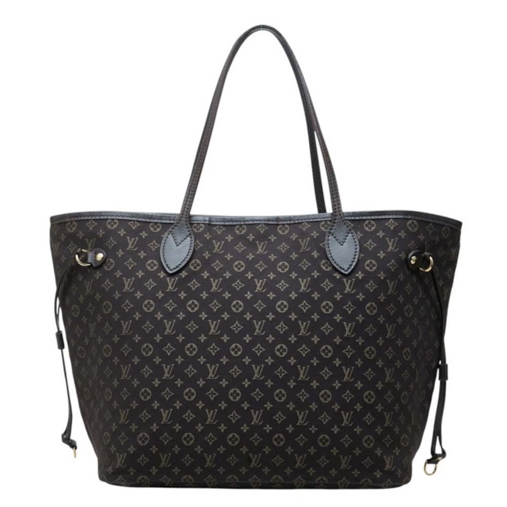 Louis Vuitton Monogram Idylle Neverfull MM Tote Bag M40513 Fusain Canvas Leat...